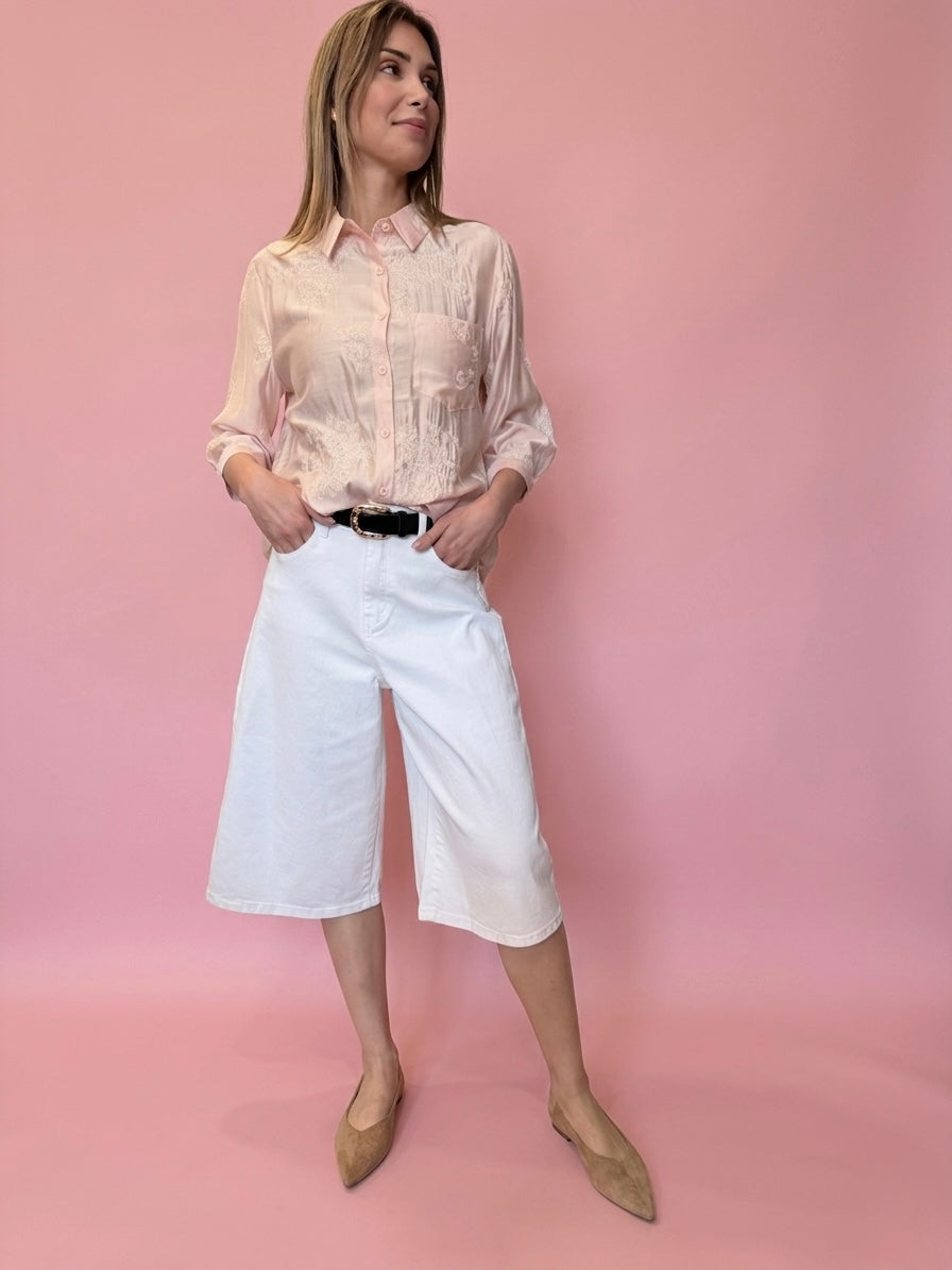 BERMUDA DENIM/ BIANCO