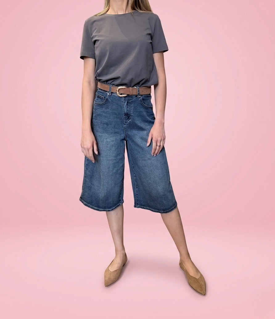 BERMUDA DENIM/ BIANCO